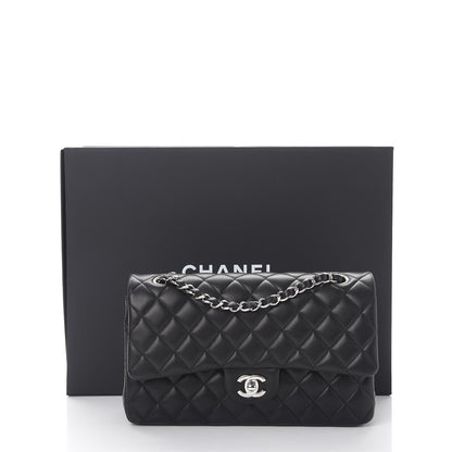 Chanel Lambskin Quilted Medium Double Flap Black 9 of 9