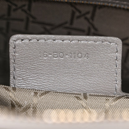 Christian Dior Metallic Lambskin Cannage Large Lady Dior Light Grey 7 of 14