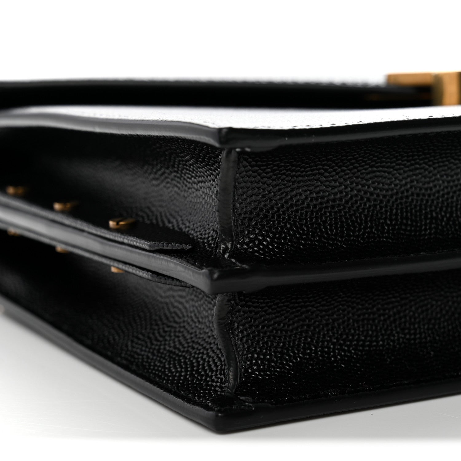 Saint Laurent Grain De Poudre Monogram Cassandra Clasp Bag Black 9 of 11