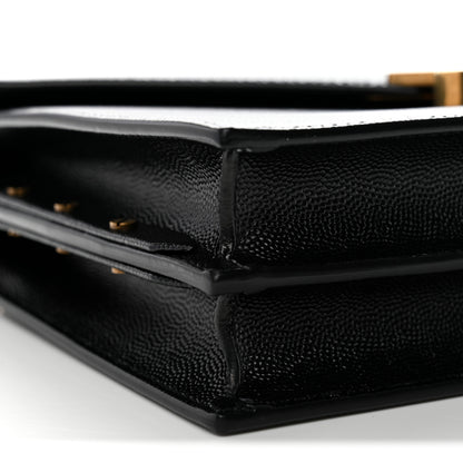 Saint Laurent Grain De Poudre Monogram Cassandra Clasp Bag Black 9 of 11