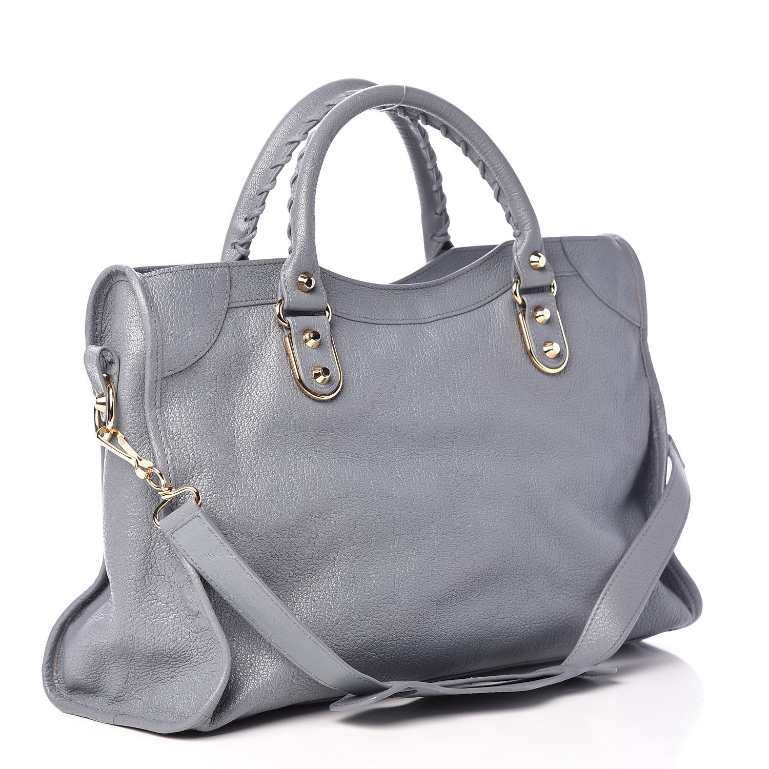 Balenciaga Chevre Gold Metallic Edge Hardware City Bleu Acier 3 of 12