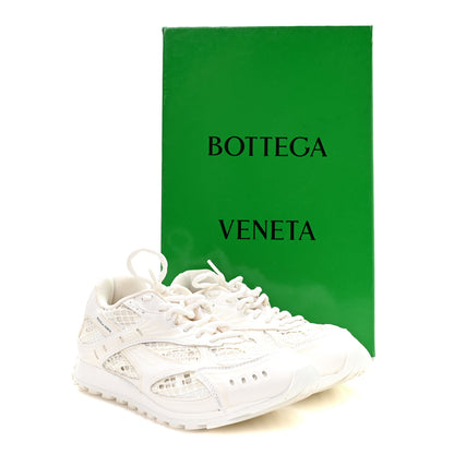 Bottega Veneta Calfskin Fishnet Fabric Orbit Sneakers 38 White 10 of 10
