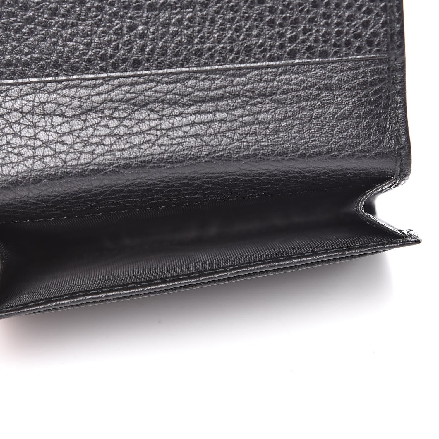 Gucci Pebbled Calfskin GG Marmont Card Case Black 5 of 8