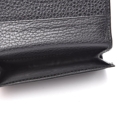 Gucci Pebbled Calfskin GG Marmont Card Case Black 5 of 8