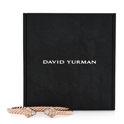 David Yurman 18K Rose Gold Diamond 5mm Renaissance Pave Bracelet 4 of 4