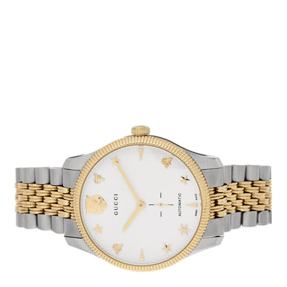 Gucci Stainless Steel 40mm G-Timeless Two Tone Charm Automatic Watch 2 of 5
