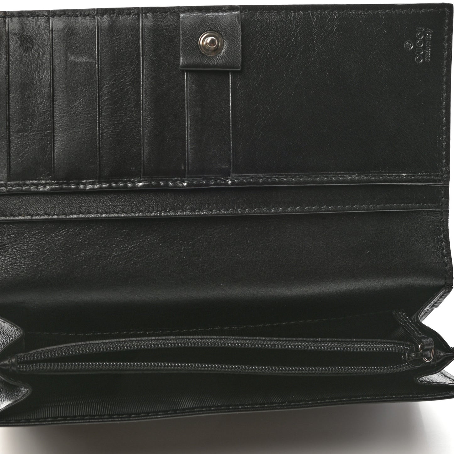 Guccissima Continental Flap Wallet Black