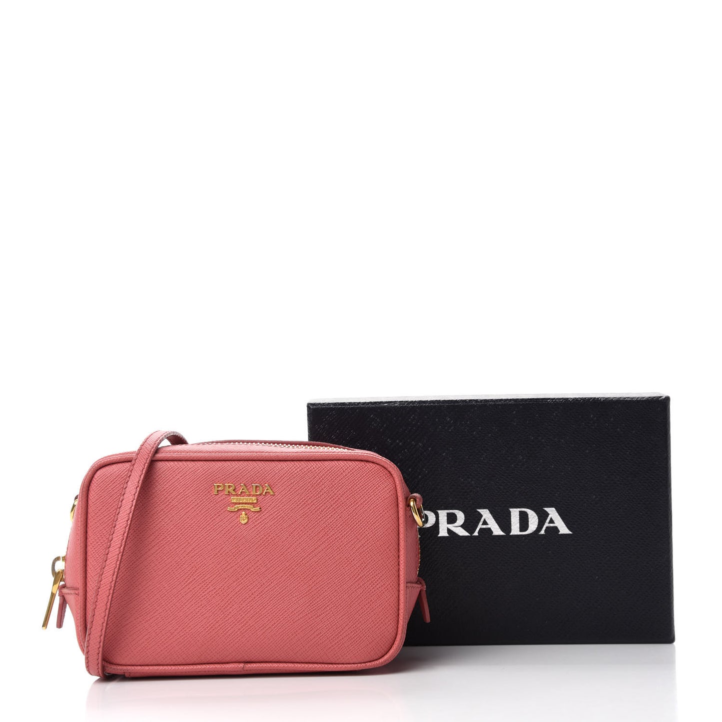 Saffiano Lux Mini Camera Crossbody Bag Bruyere