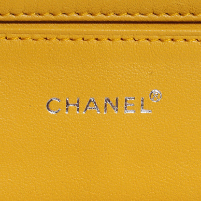 Chanel Nylon Travel Flap Wallet Yellow 7 of 9