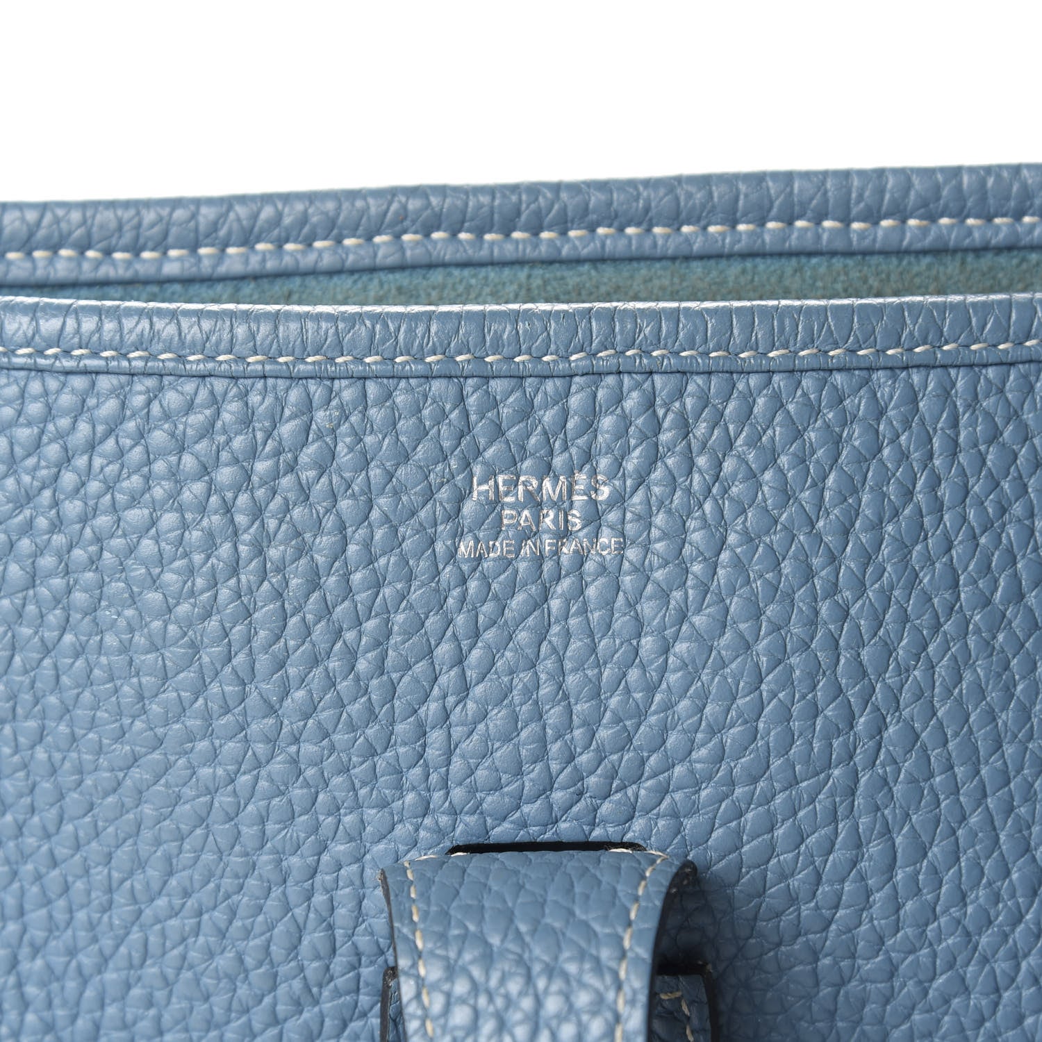 Hermes Taurillon Clemence Evelyne III GM Blue Jean 11 of 14