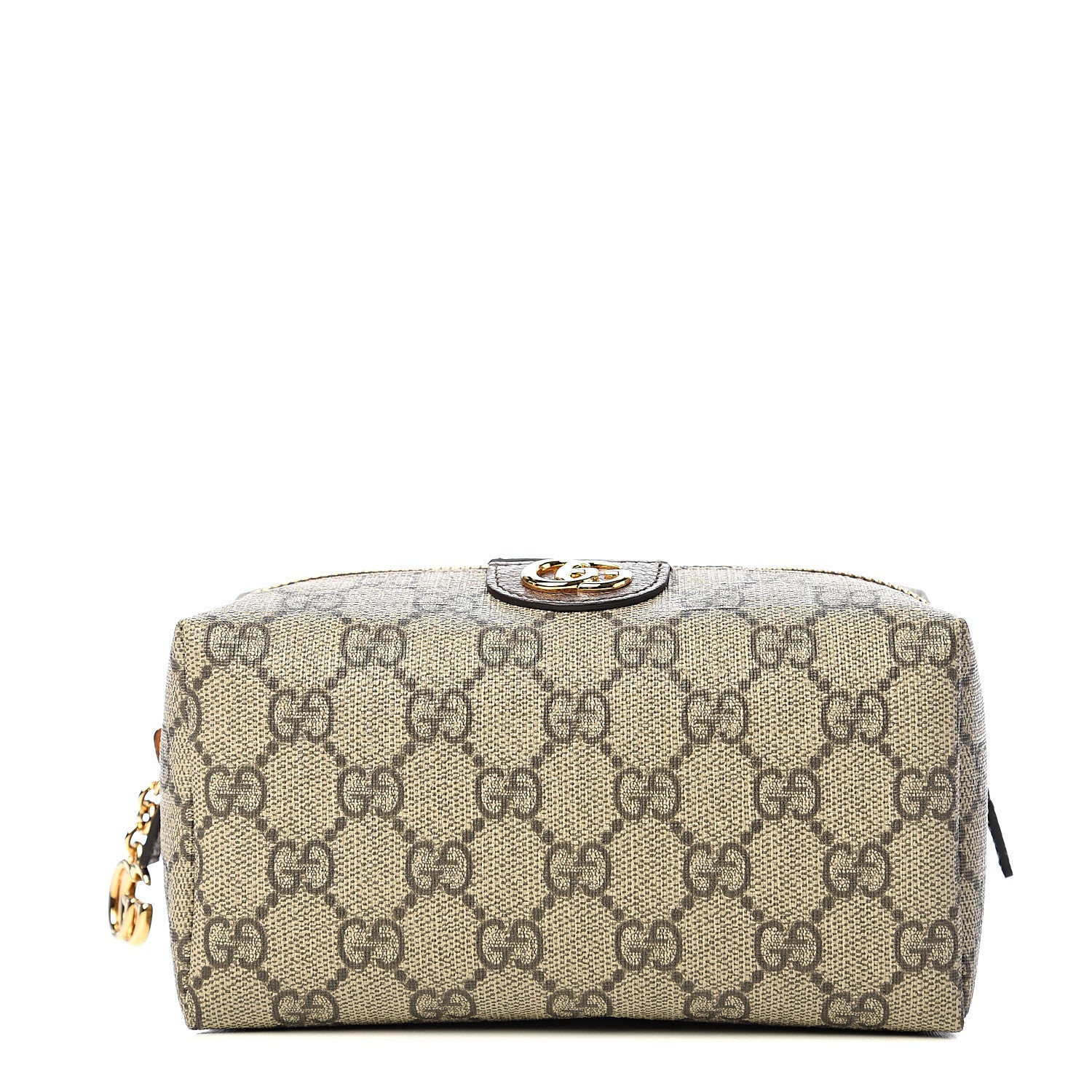 Gucci Soft GG Supreme Monogram Calfskin Medium Ophidia Cosmetic Case Beige Ebony New Acero 1 of 7