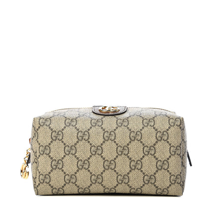 Gucci Soft GG Supreme Monogram Calfskin Medium Ophidia Cosmetic Case Beige Ebony New Acero 1 of 7