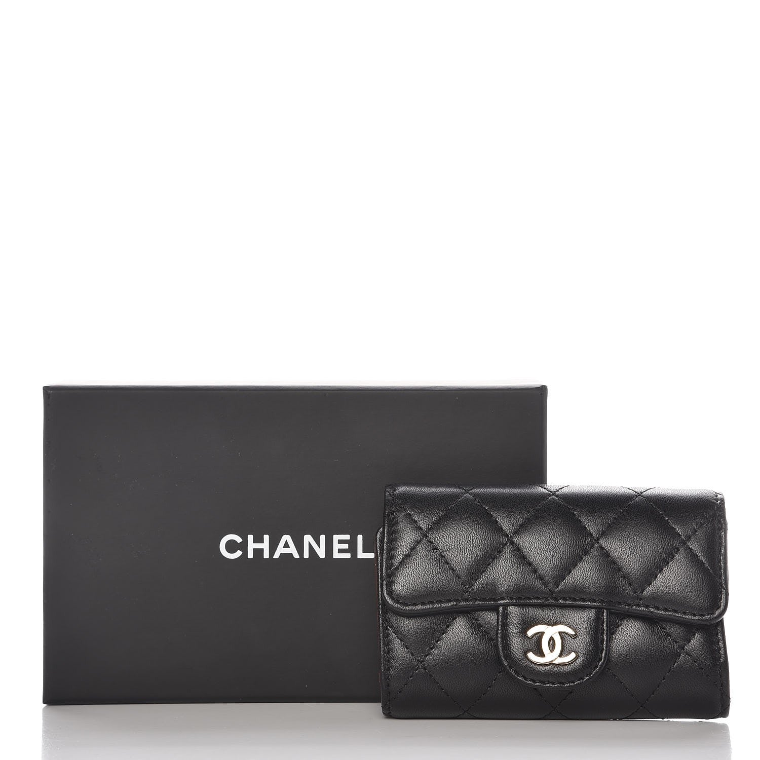 Chanel Lambskin Quilted 4 Key Holder Black 9 of 9