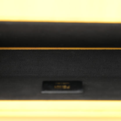 Fendi Vitello Fluffy Logo Horizontal Box Crossbody Bag Yellow Box Black 5 of 14