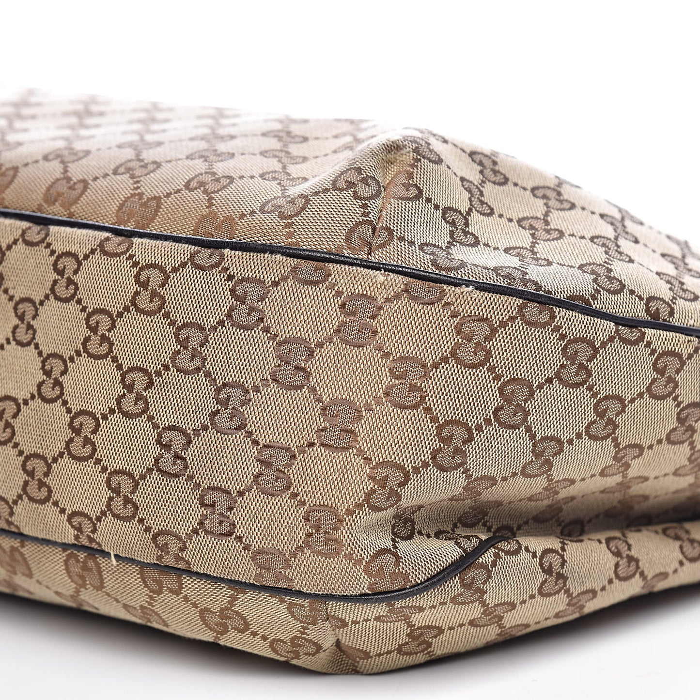 Monogram Large New Ladies Web Hobo Dark Brown