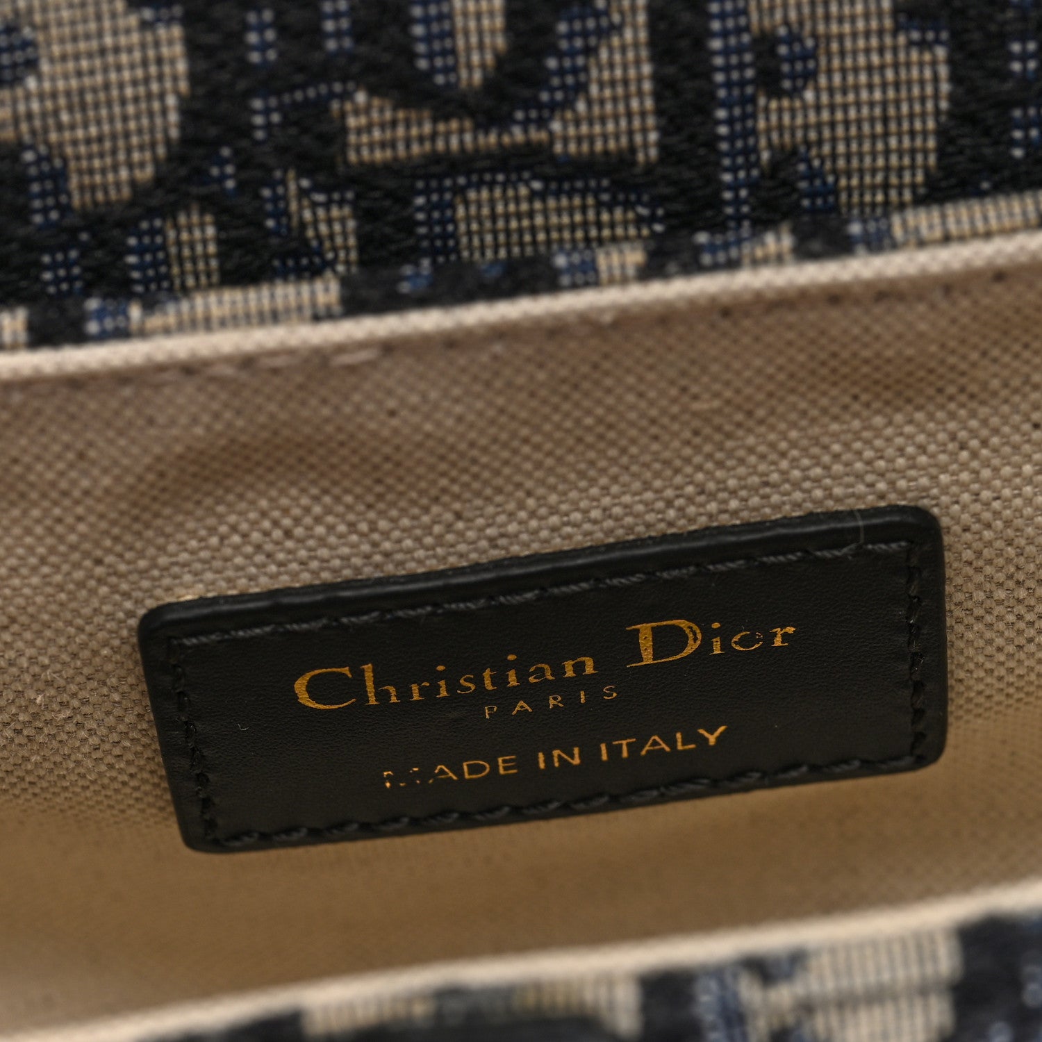 Christian Dior Oblique Mini Saddle Bag Blue 6 of 10