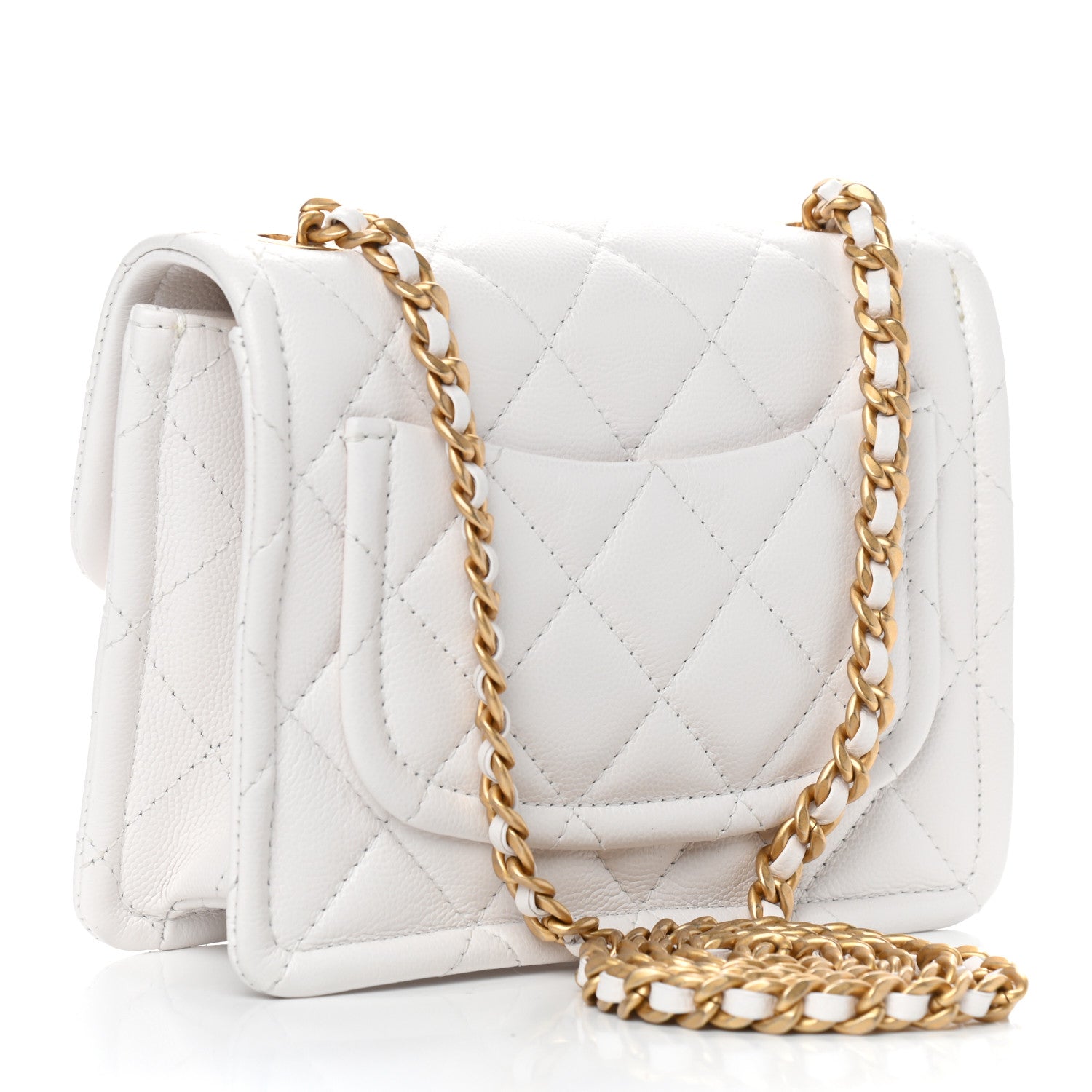 Chanel Caviar Quilted Mini Sweet Classic Flap White 2 of 10