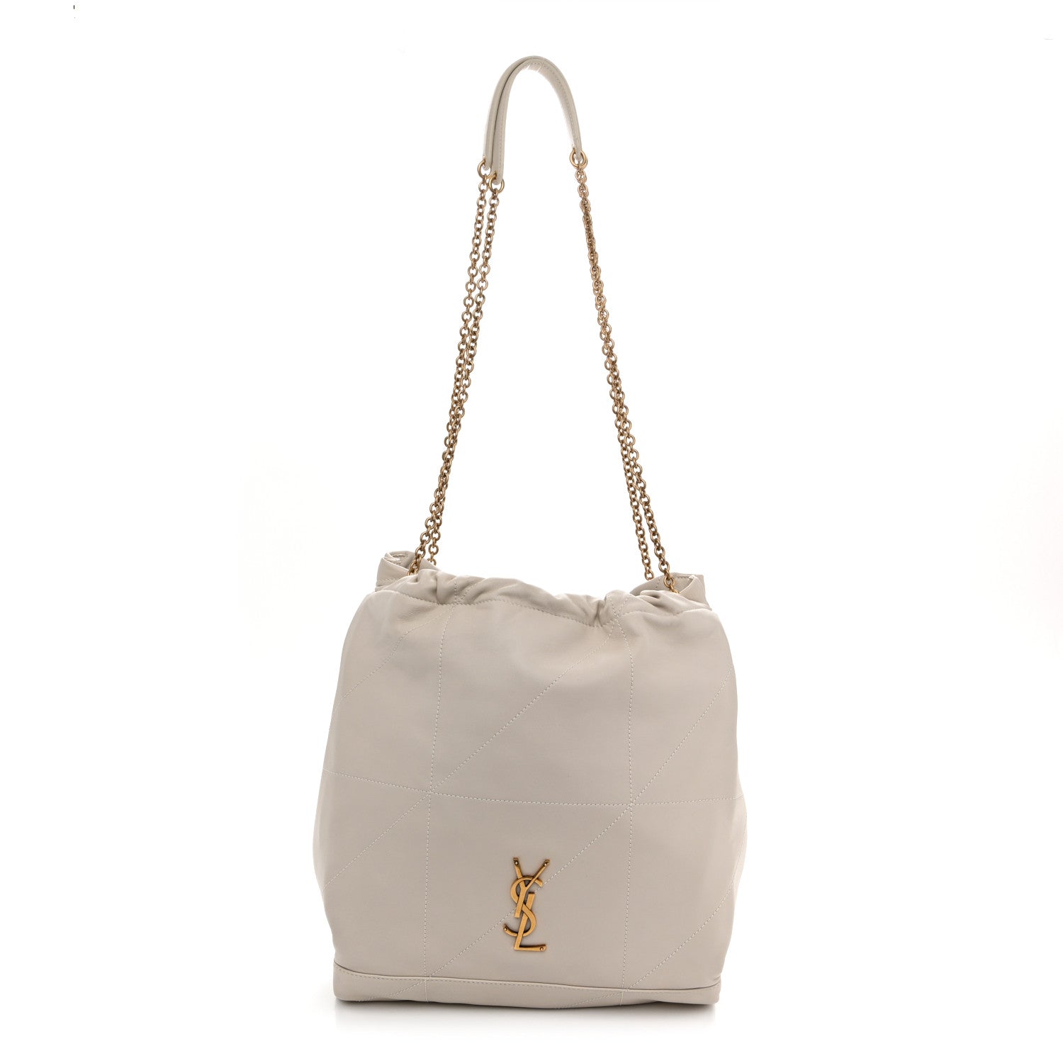 Saint Laurent Lambskin Matelasse Monogram Medium Jamie 4.3 Pochon Crema Soft 1 of 11