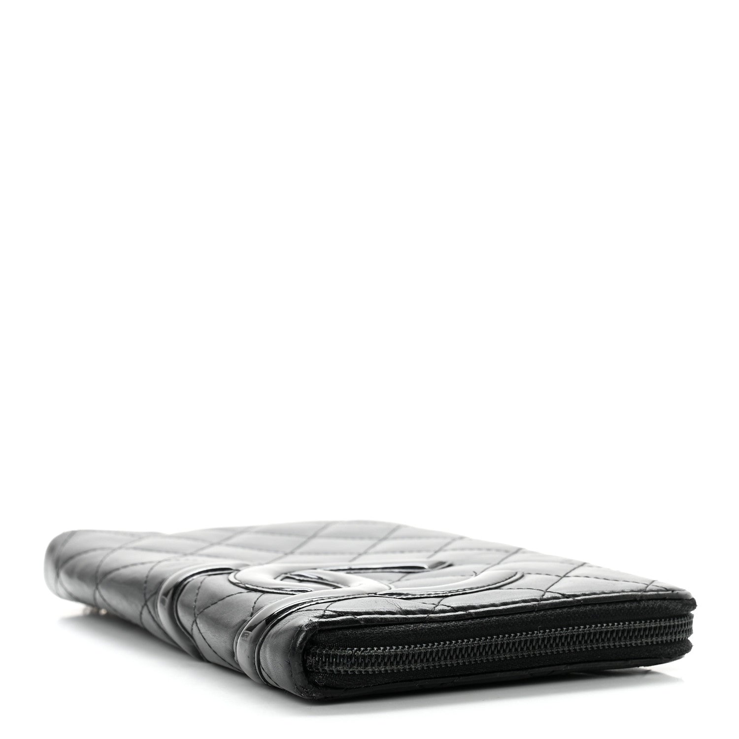 Chanel Calfskin Cambon Zip Around Organizer Wallet Black 4 of 9