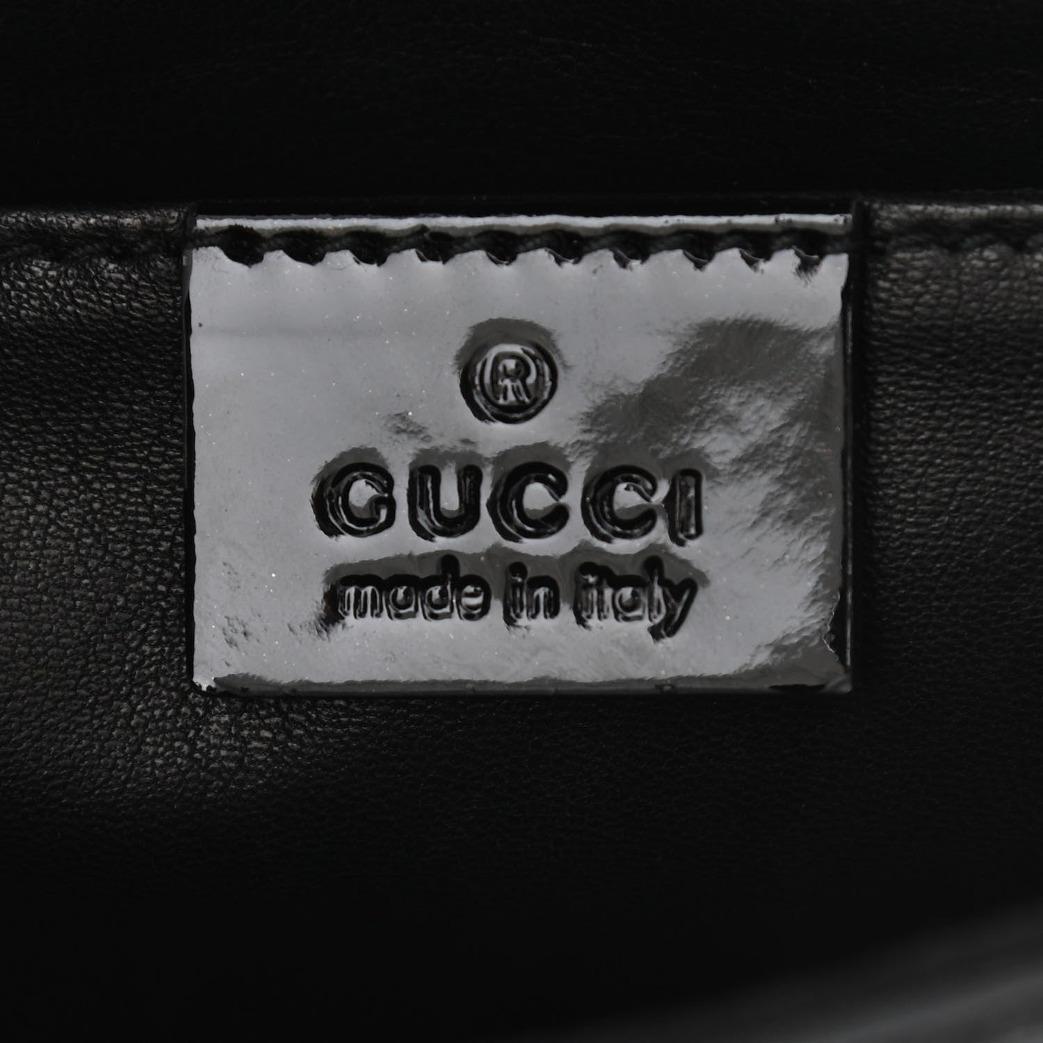 Gucci Patent Small Emily Chain Shoulder Bag Black 6 of 12