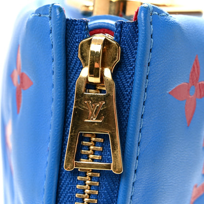 Louis Vuitton Lambskin Embossed Monogram Vuittamins Coussin PM Blue Red 11 of 13