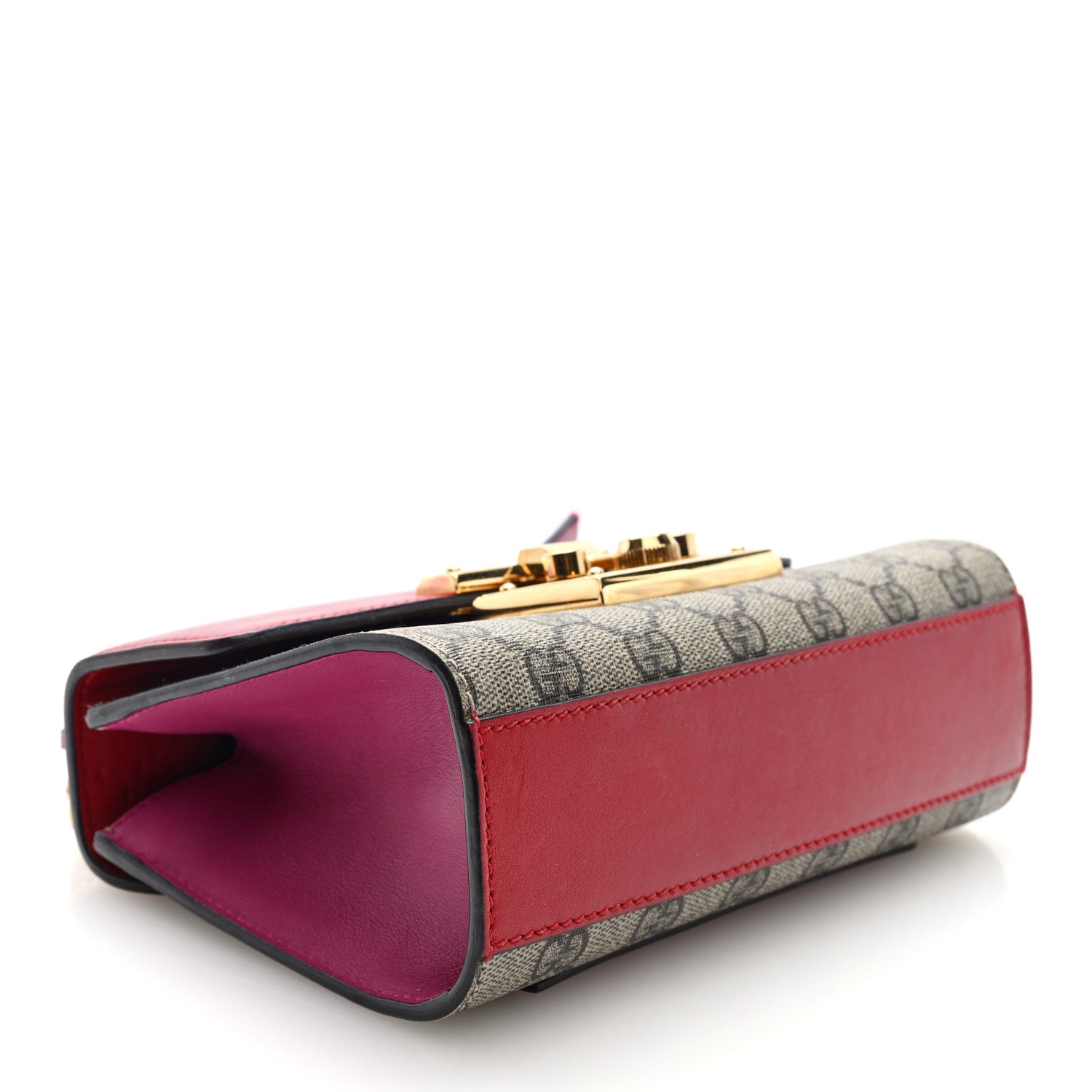 Gucci GG Supreme Monogram Calfskin Small Padlock Shoulder Bag