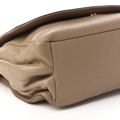MCM Calfskin Studded Shoulder Bag Beige 6 of 13