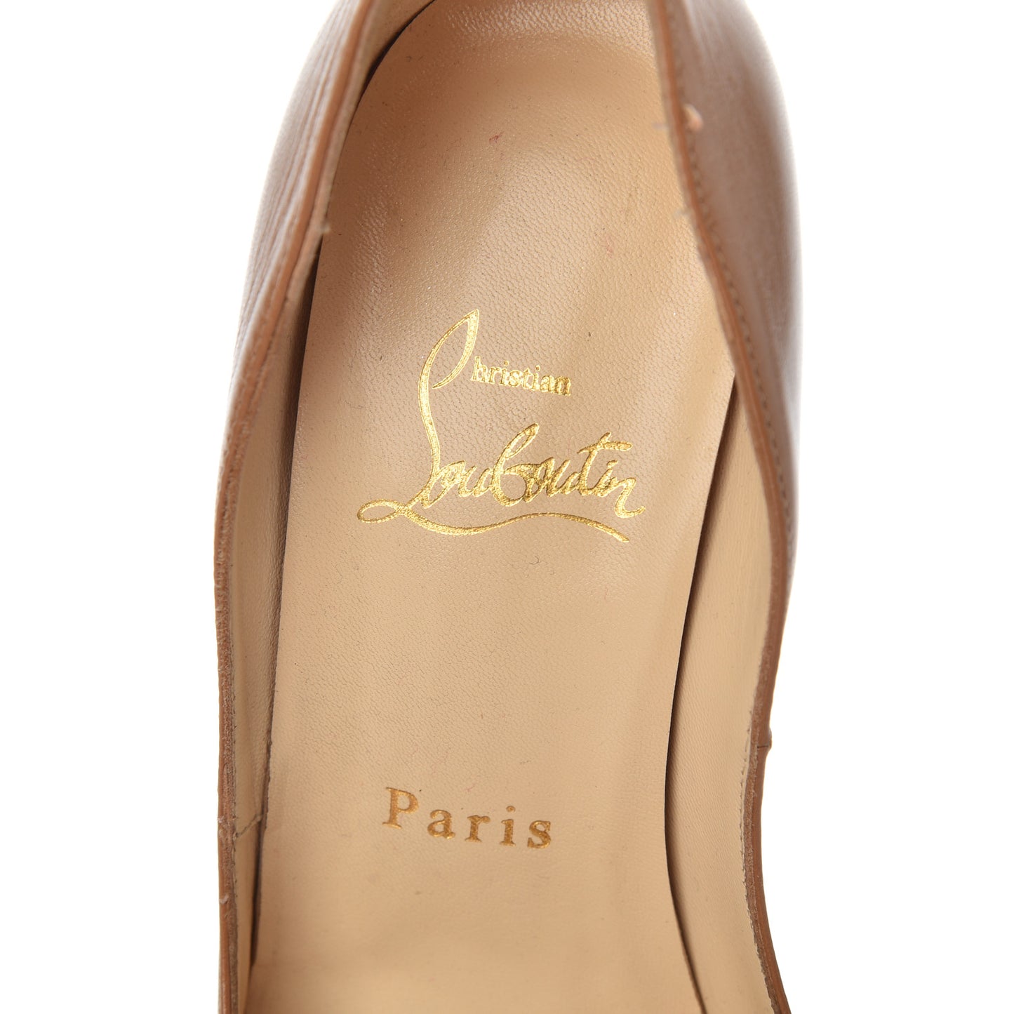 Calfskin Lady Peep 150 Pumps 36 Safari