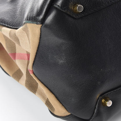 Burberry Smooth Calfskin Medium Banner Tote Black 12 of 19