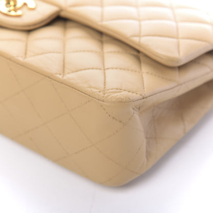 Chanel Lambskin Quilted Medium Double Flap Beige 8 of 12