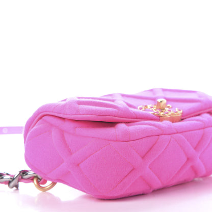 Chanel Jersey Quilted 19 Waist Bag Pink 7 of 12