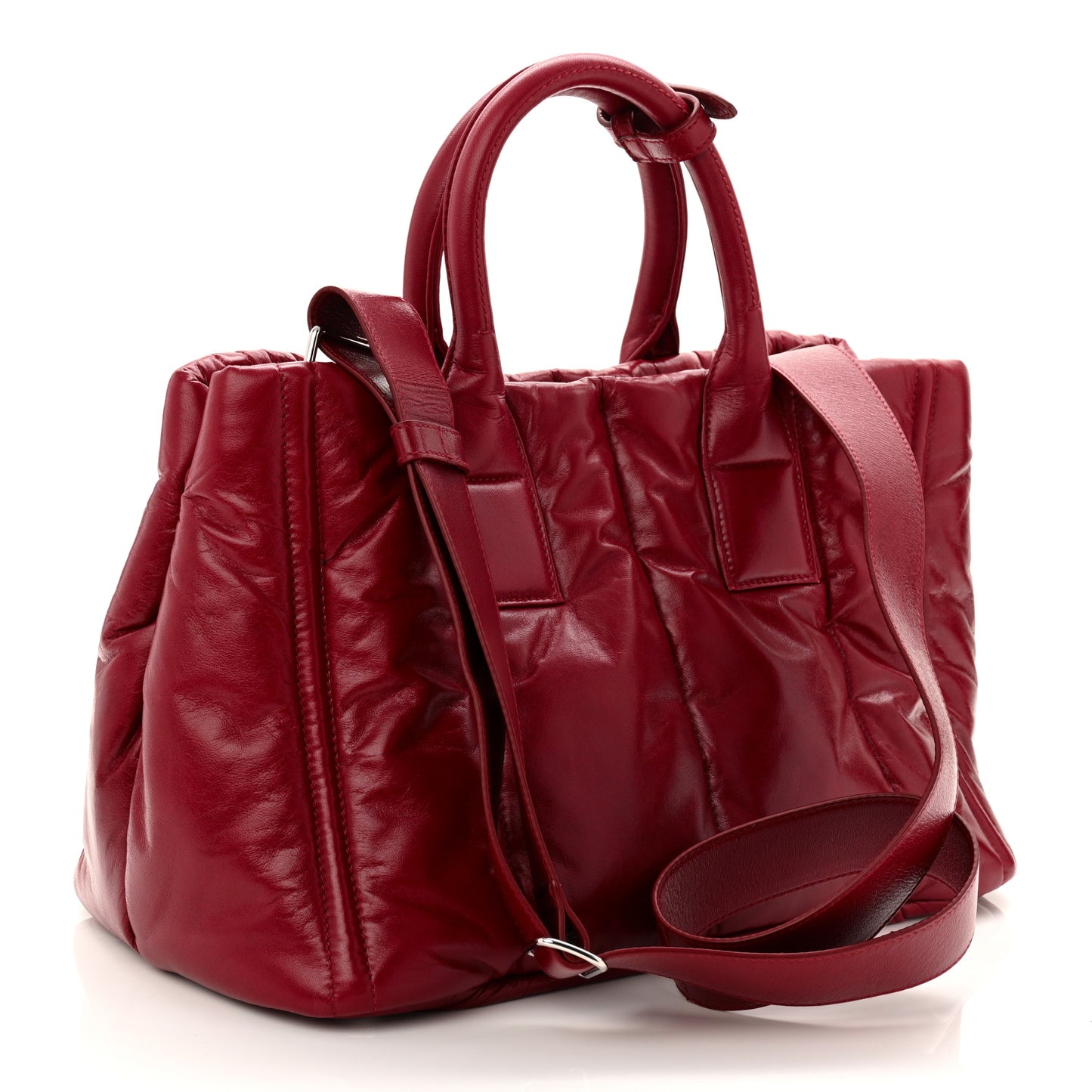 Nappa Bomber Tote Cherry