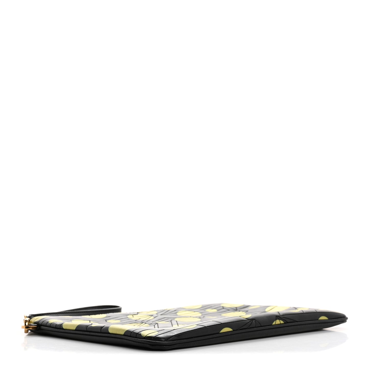 Visetos Polka Dot Wristlet Zip Pouch Black Gold