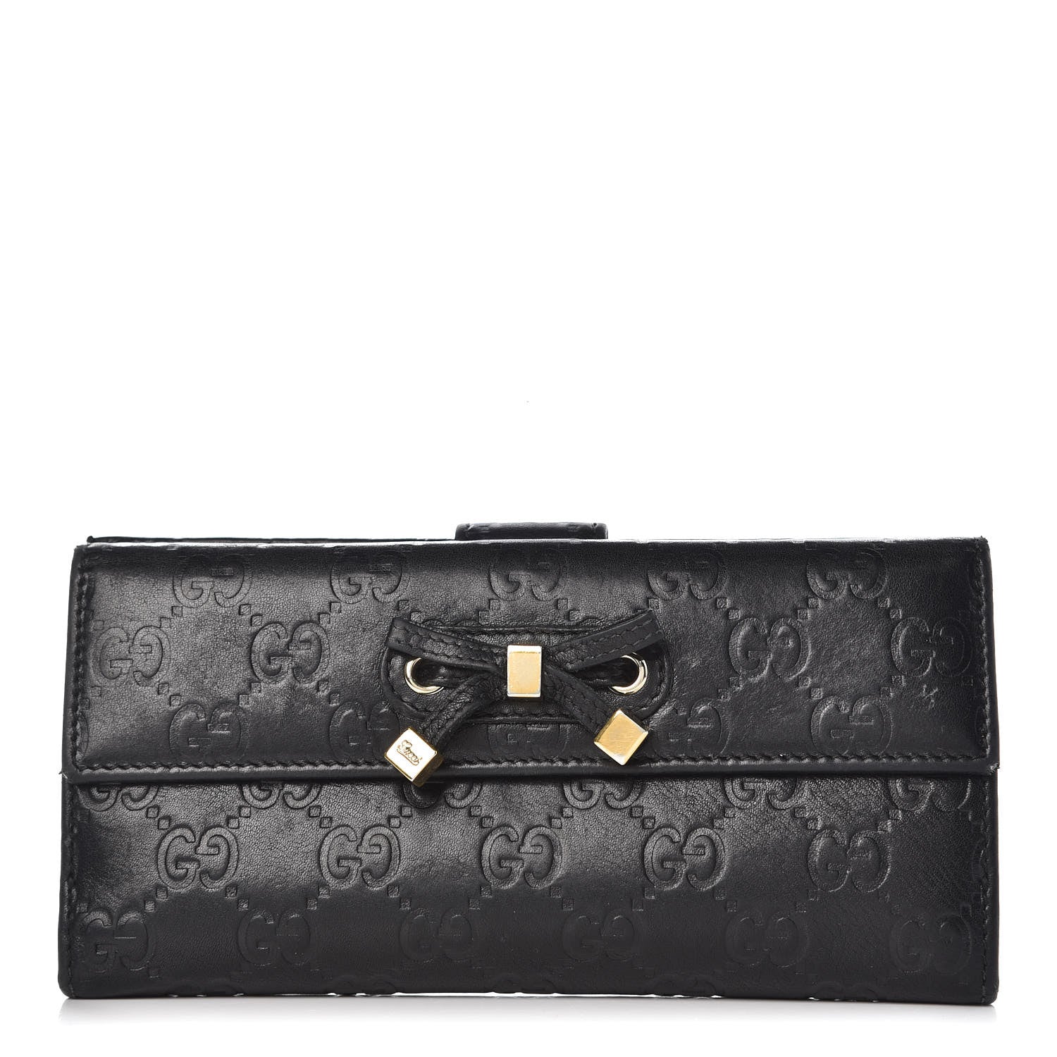 Gucci Guccissima Princy Continental Wallet Black 1 of 16