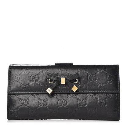 Gucci Guccissima Princy Continental Wallet Black 1 of 16