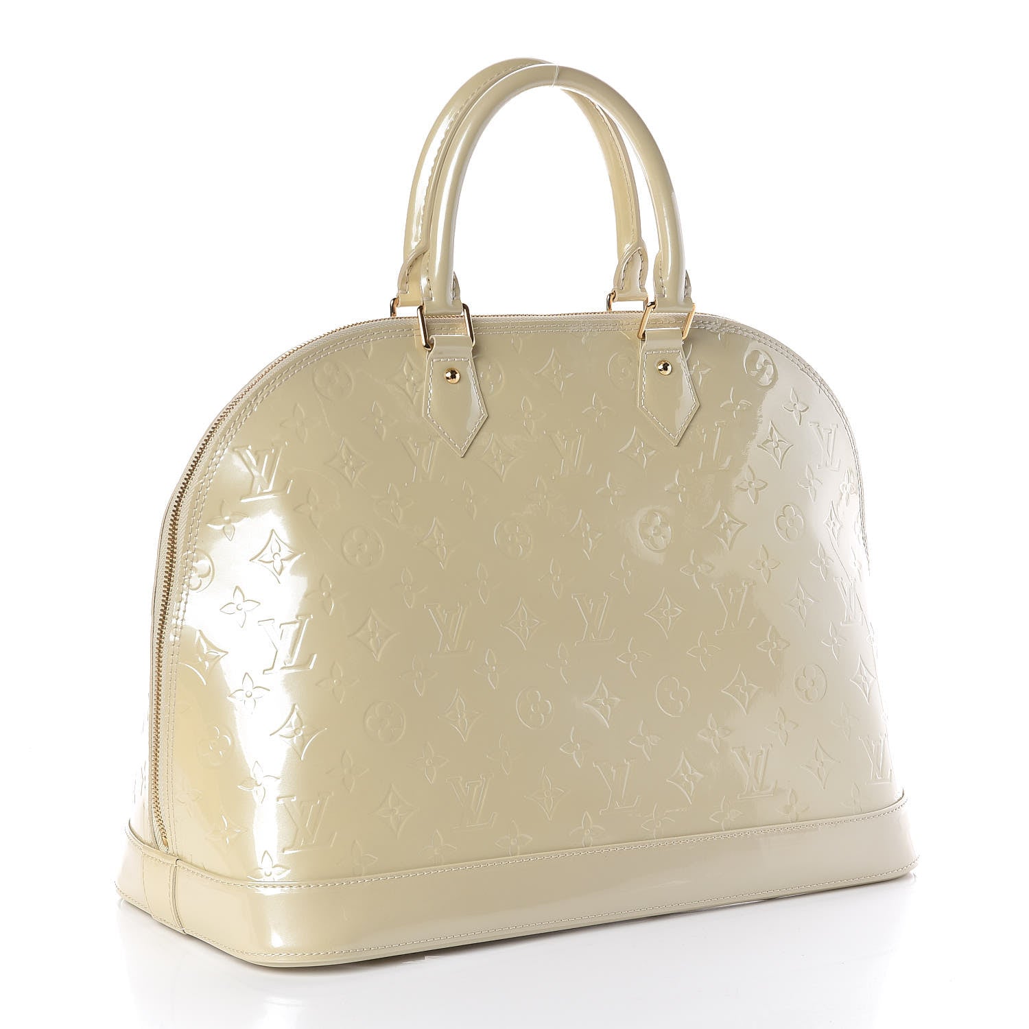 Louis Vuitton Vernis Alma MM Blanc Corail 4 of 9