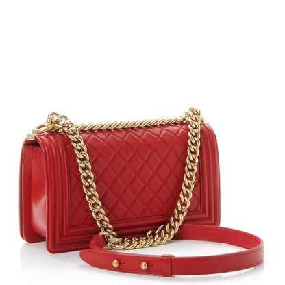 Chanel Lambskin Quilted Medium Boy Flap Red 4 of 9