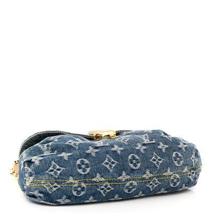 Louis Vuitton Monogram Denim Mini Pleaty Blue 4 of 10