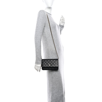 Chanel Caviar Quilted Wallet on Chain WOC Black 2 of 12