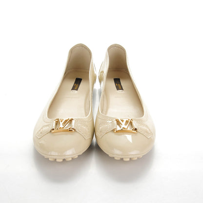 Louis Vuitton Patent Calfskin Oxford Ballerina Flats 40.5 Creme 2 of 8