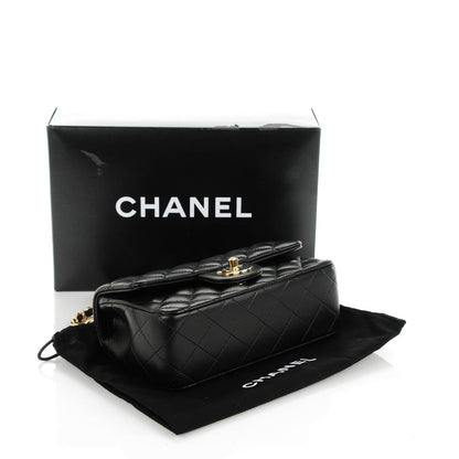Chanel Lambskin Quilted Mini Rectangular Flap Black 4 of 7
