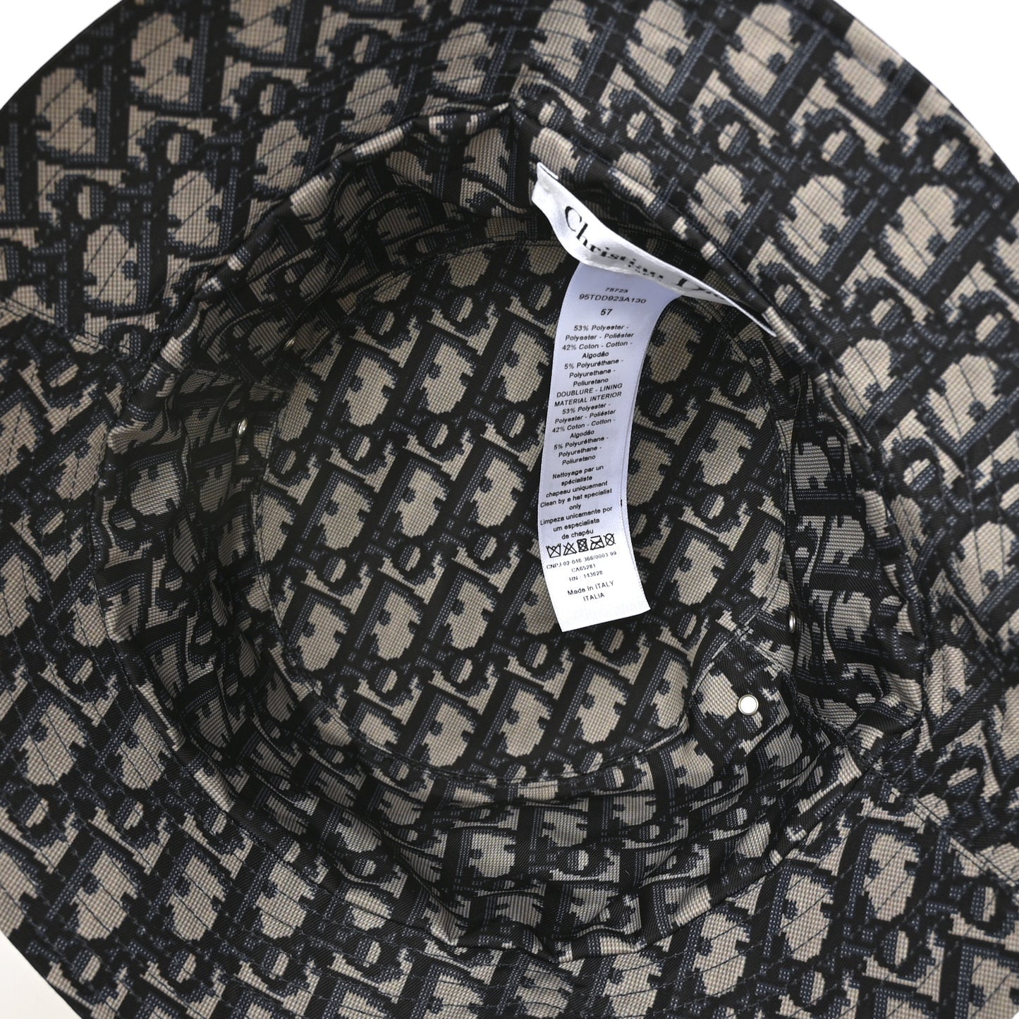 Oblique Reversible Teddy-D Brim Bucket Hat 57 Blue