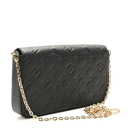 Louis Vuitton Empreinte Pochette Felicie Chain Wallet Black 5 of 10