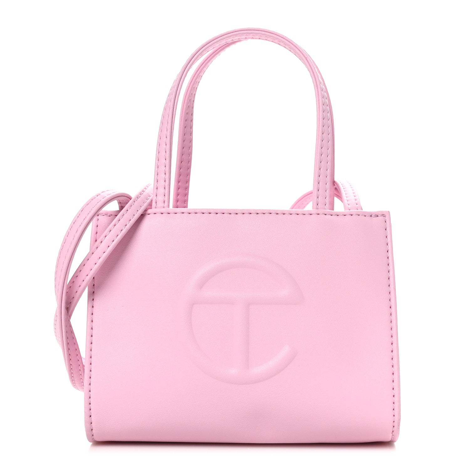 Telfar Vegan Leather Small Shopping Bag Bubblegum 1 of 9