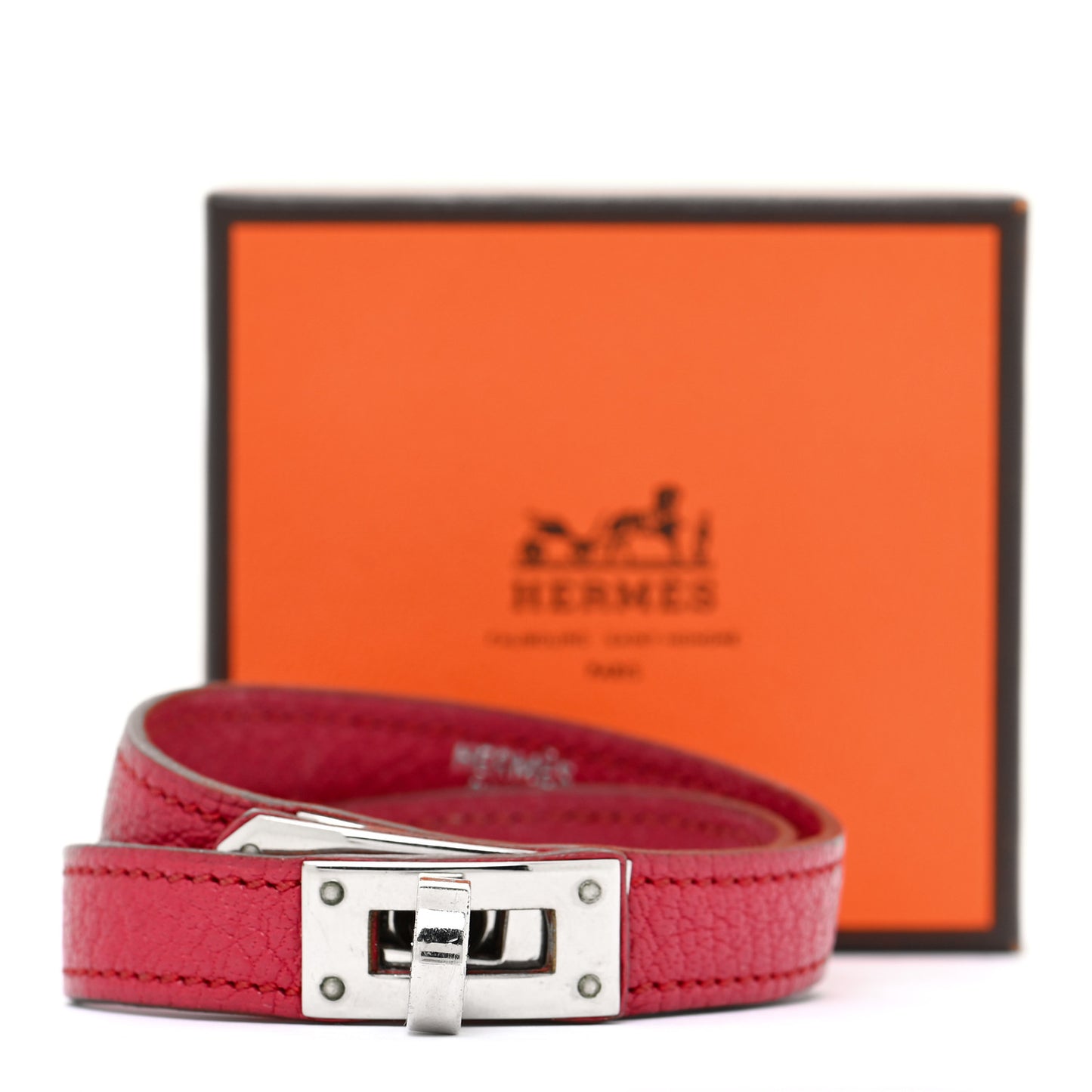 Swift Kelly Double Tour Bracelet M Rouge Garance