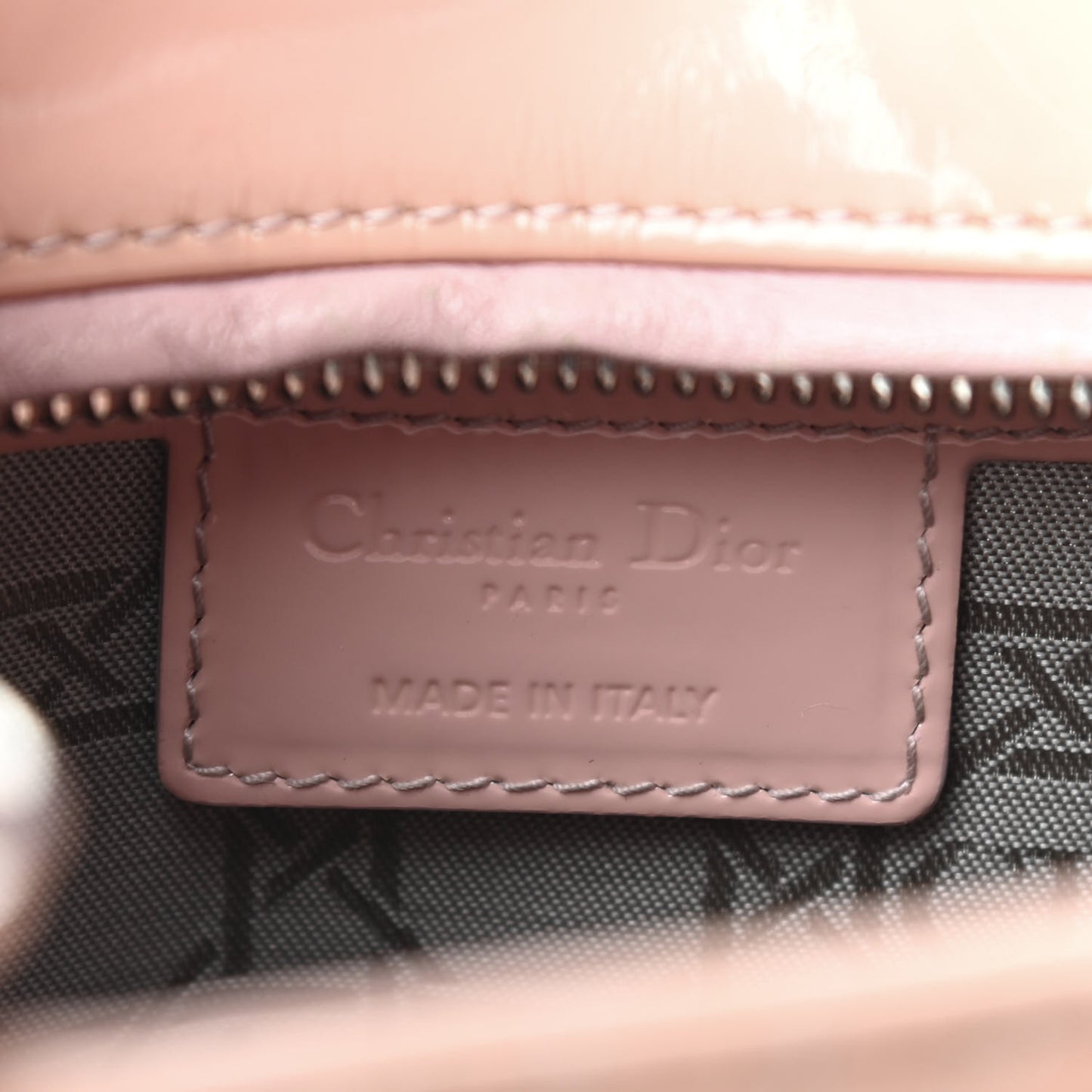 Patent Cannage Medium Lady Dior Light Pink