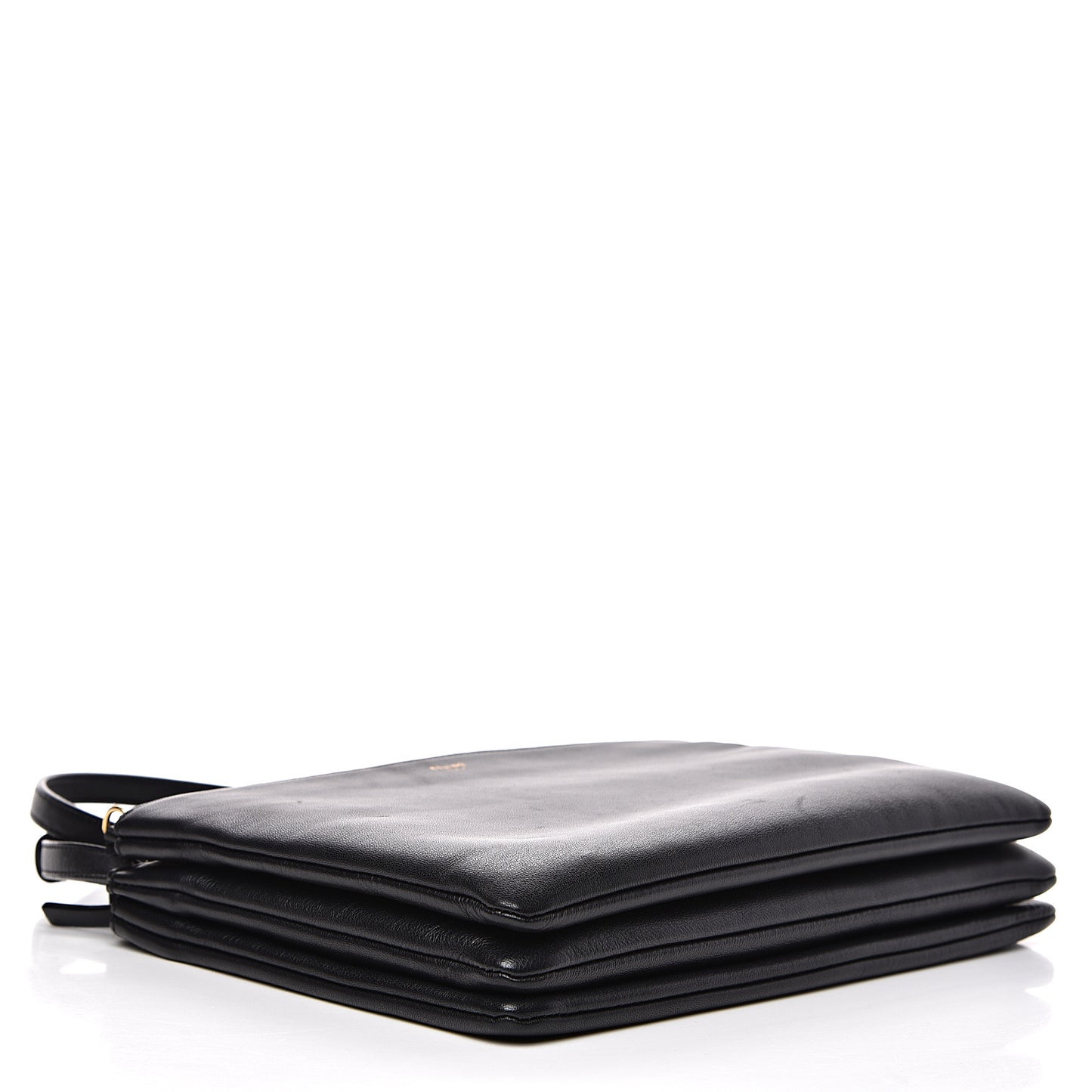 Goatskin Large Trio Crossbody Bag Navy Blue