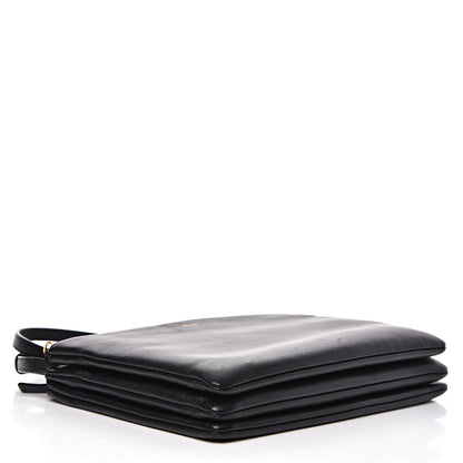Celine Goatskin Large Trio Crossbody Bag Navy Blue 3 of 11