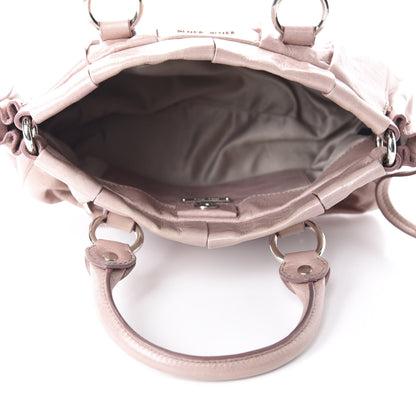 Miu Miu Vitello Shine Top Handle Satchel Mughetto 5 of 13