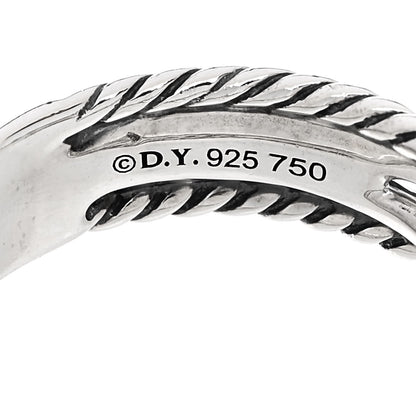 David Yurman Sterling Silver 18K Yellow Gold 6mm X Crossover Ring 55 7.25 4 of 6